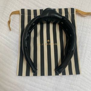 LAST CHANCE - Lele Sadoughi black vegan leather knot headband